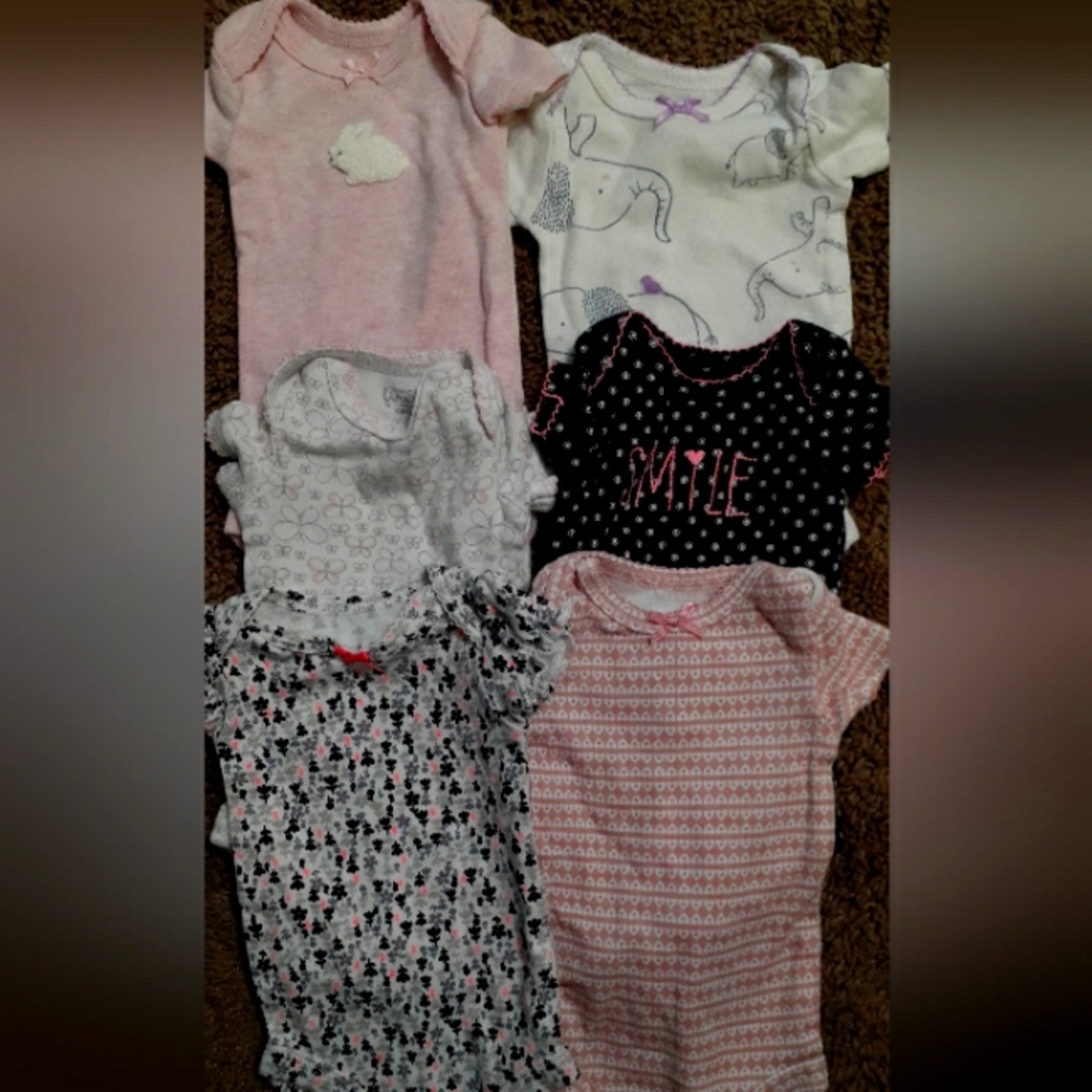 6 Preemie Carter's onsies